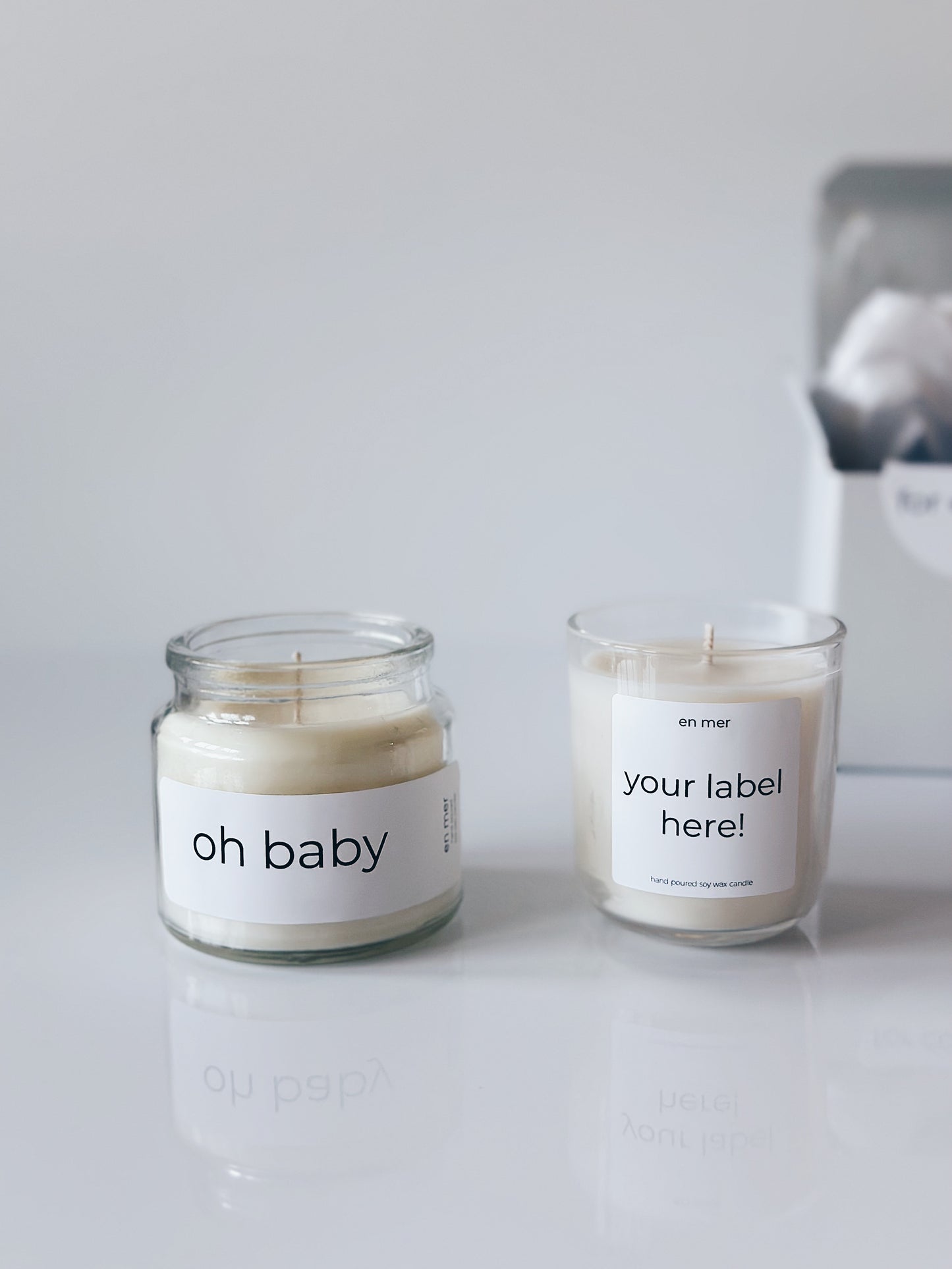 en mer | aura custom gift soy wax candles