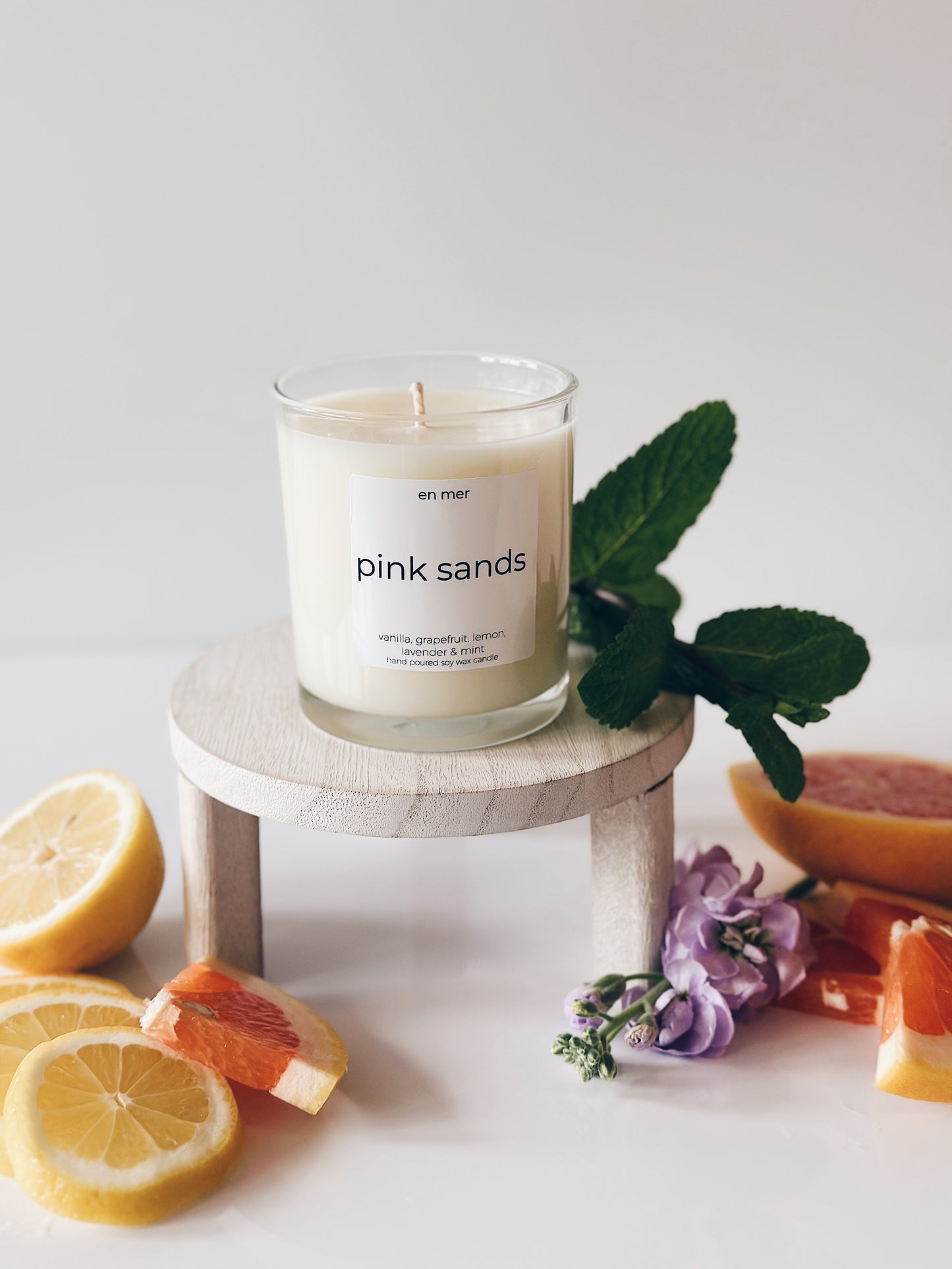 en mer | pink sands | soy wax candle & melts
