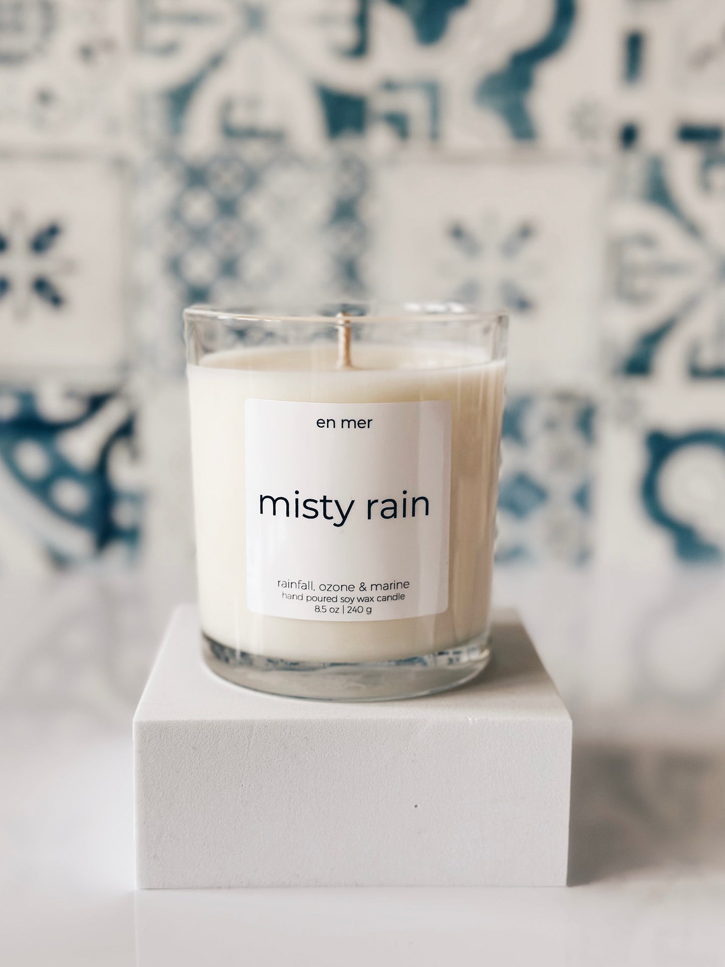 en mer | misty rain | soy wax candle & melts