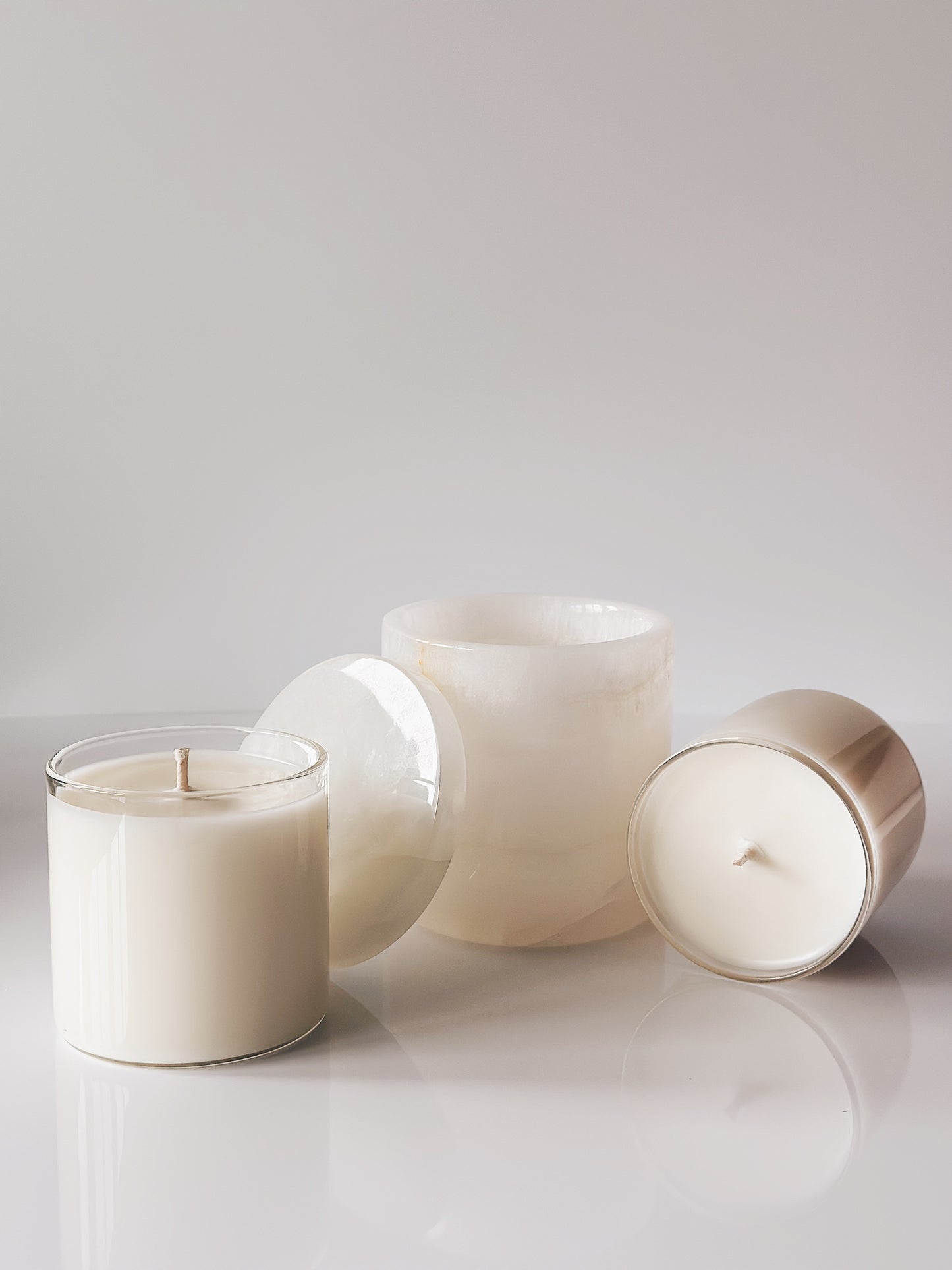 en mer LTD | refillable onyx set | limited batch soy wax candle set