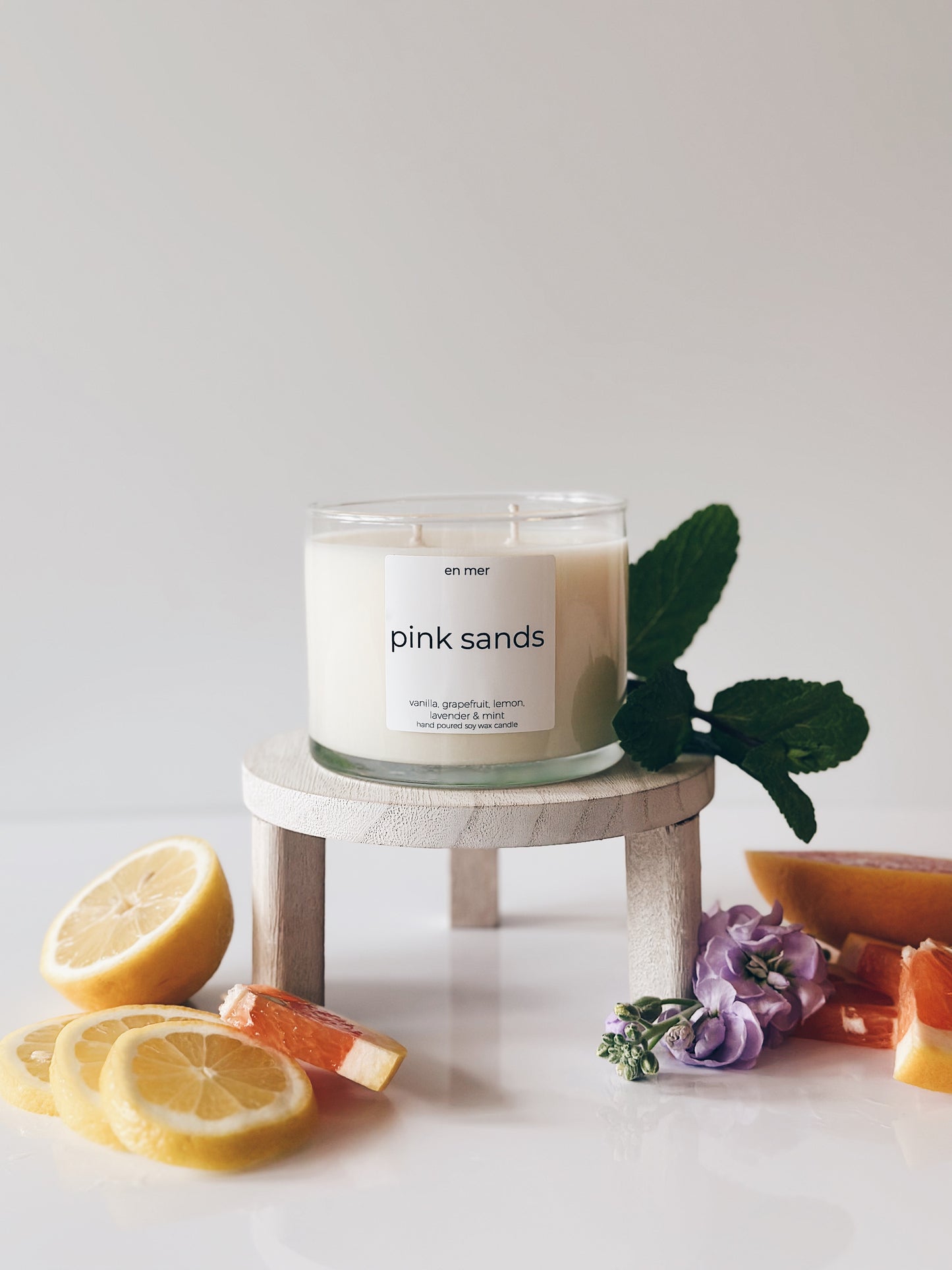 en mer | pink sands | soy wax candle & melts
