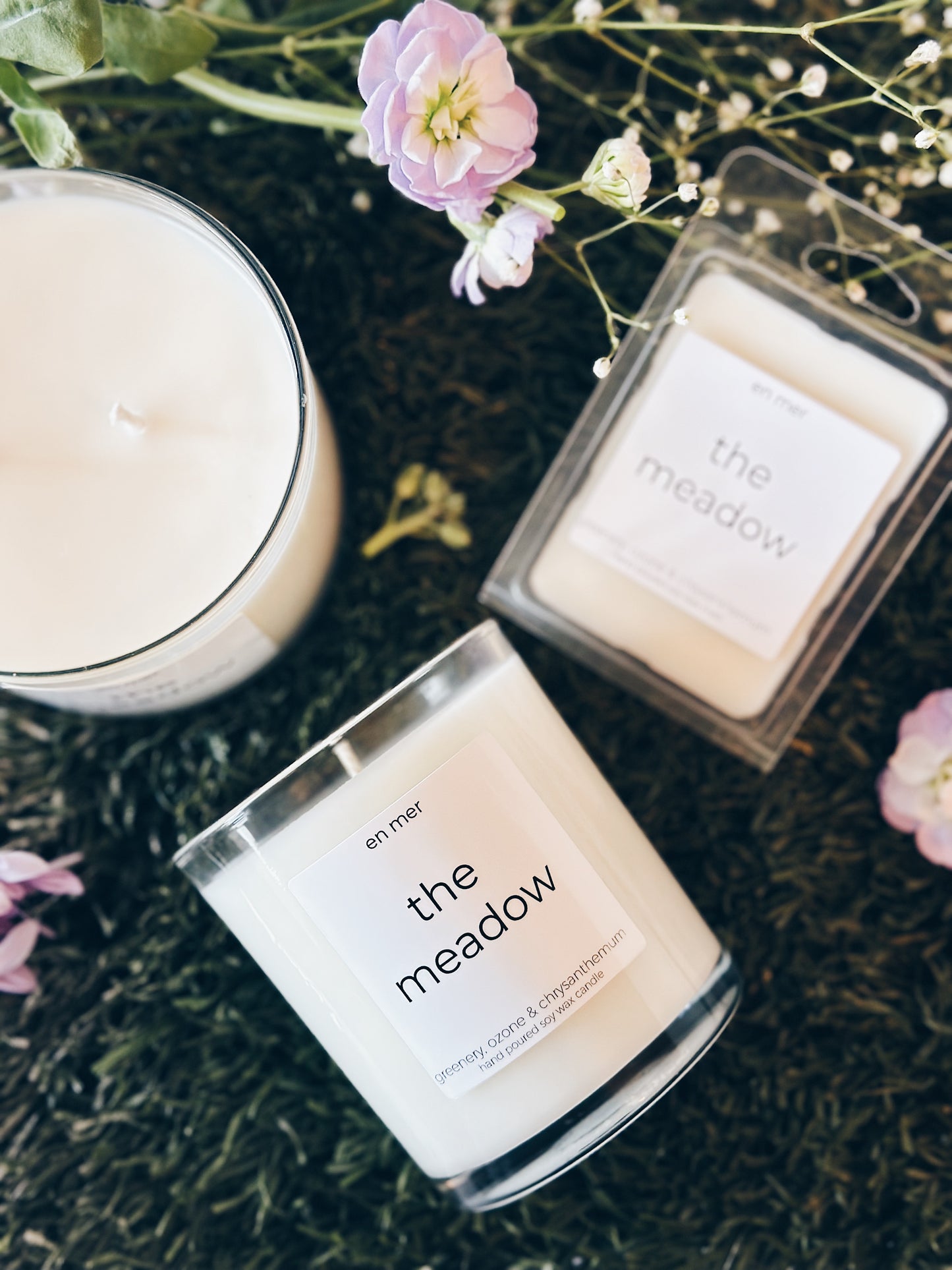 en mer | the meadow | soy wax candle & wax melts