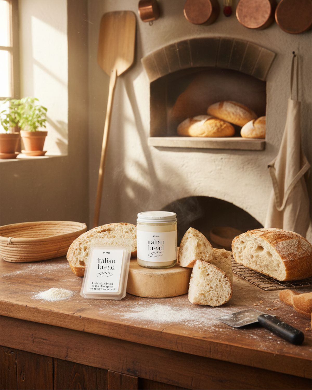 en mer | italian bread | soy wax candle & melts