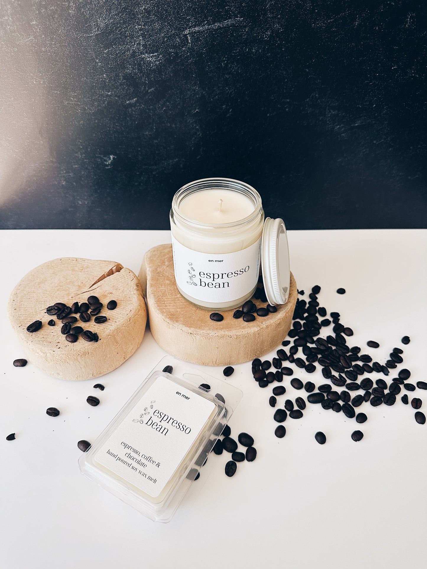 en mer | espresso bean | soy wax candle & melts