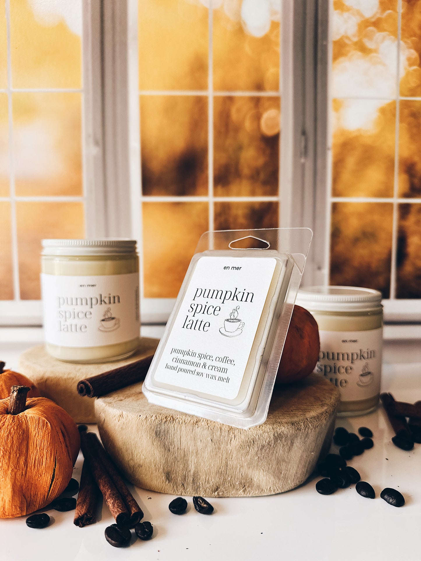 en mer | pumpkin spice latte | soy wax candle & melts