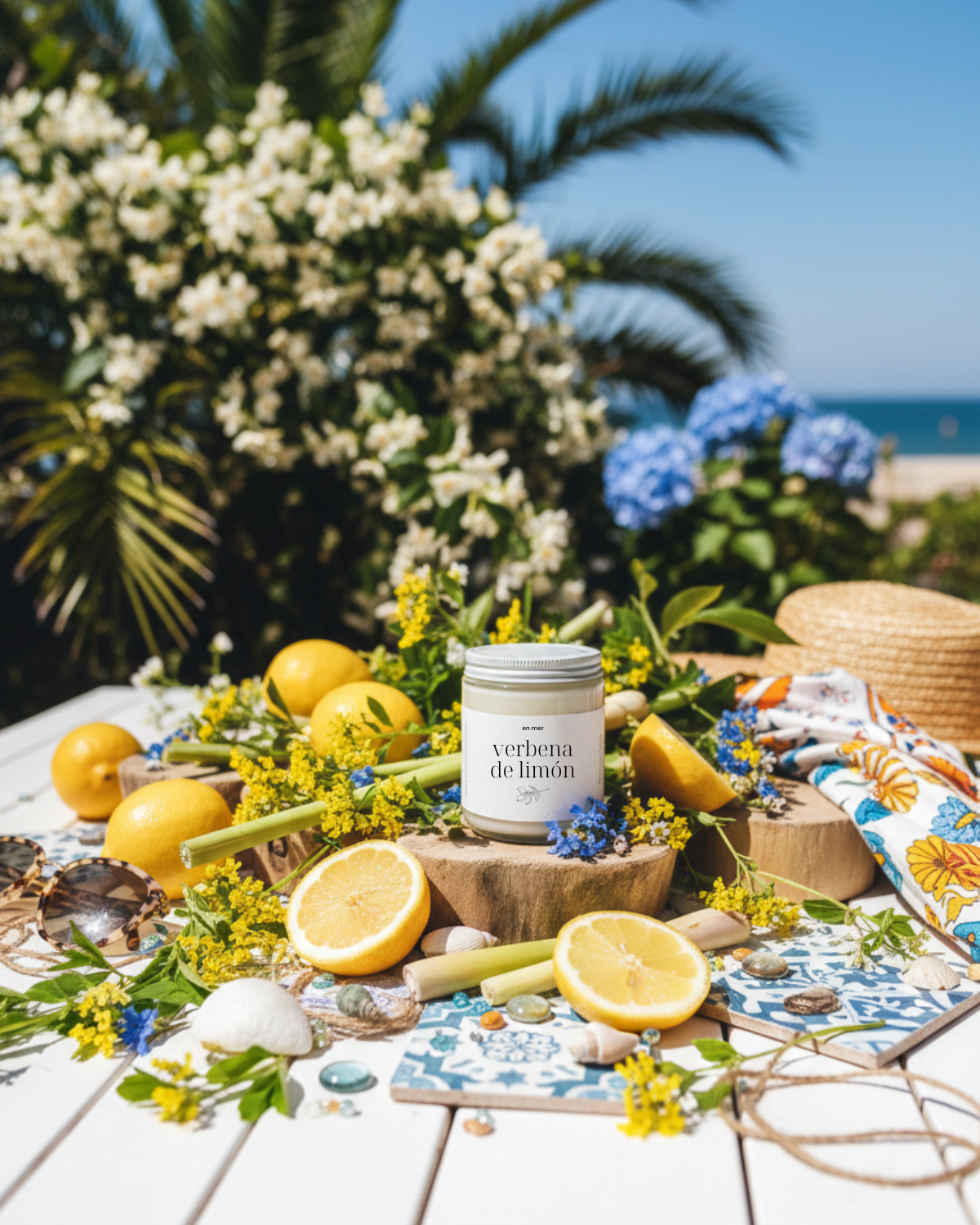 en mer | verbena de limón | soy wax candle & melts