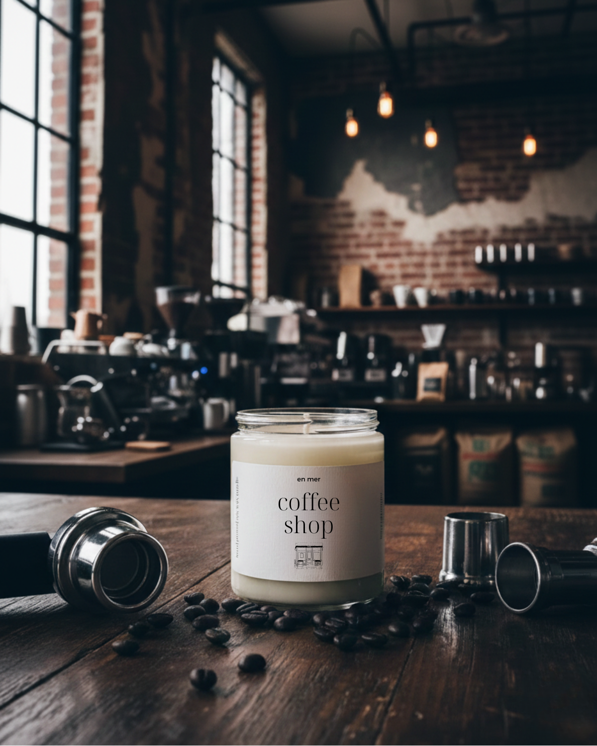 en mer | coffee shop | soy wax candle