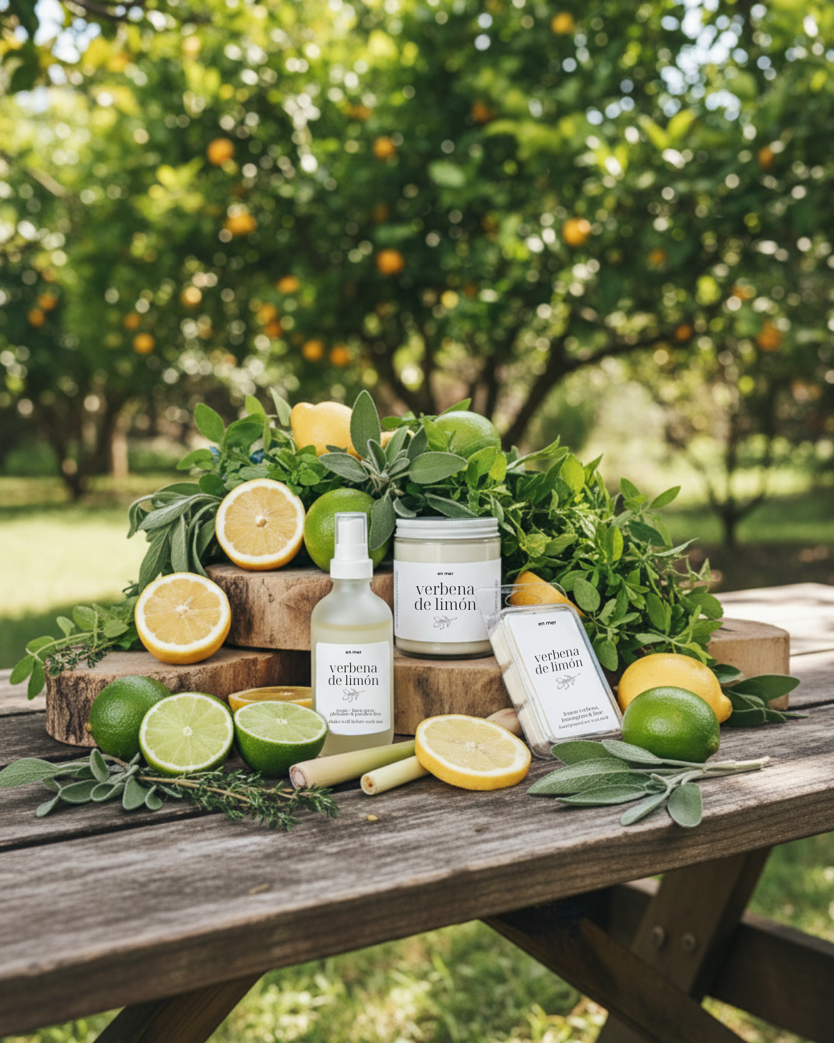 en mer | verbena de limón | soy wax candle & melts