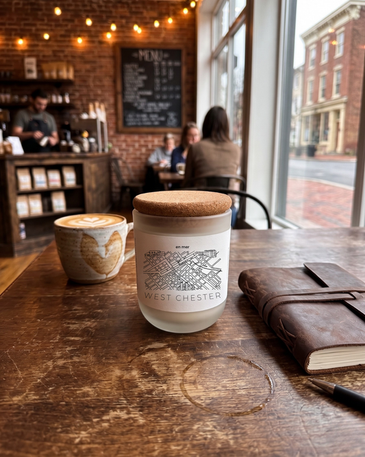 west chester | coffee shop soy wax candle by en mer