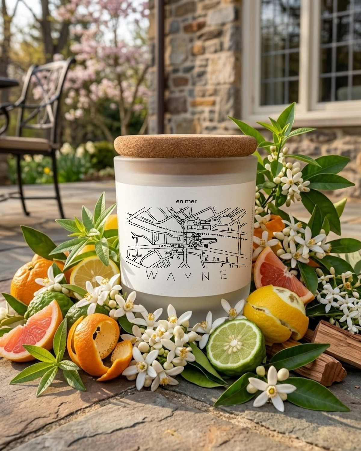 wayne | orange blossom soy wax candle by en mer