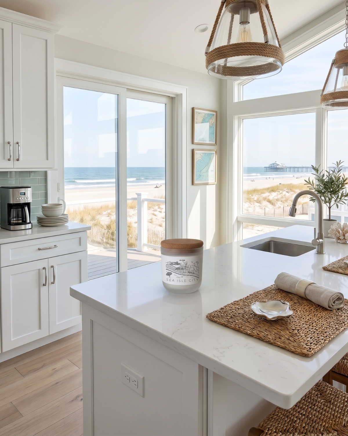 sea isle city | coastal embers soy wax candle by en mer