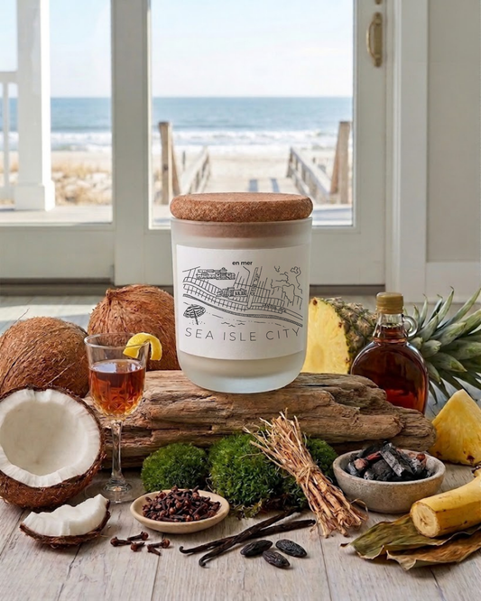 sea isle city | coastal embers soy wax candle by en mer
