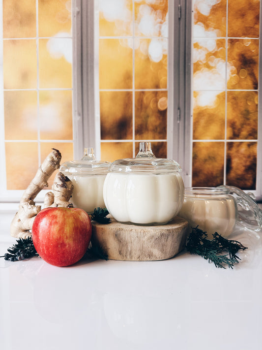 en mer LTD | enchanted forest | pumpkin jar soy wax candle