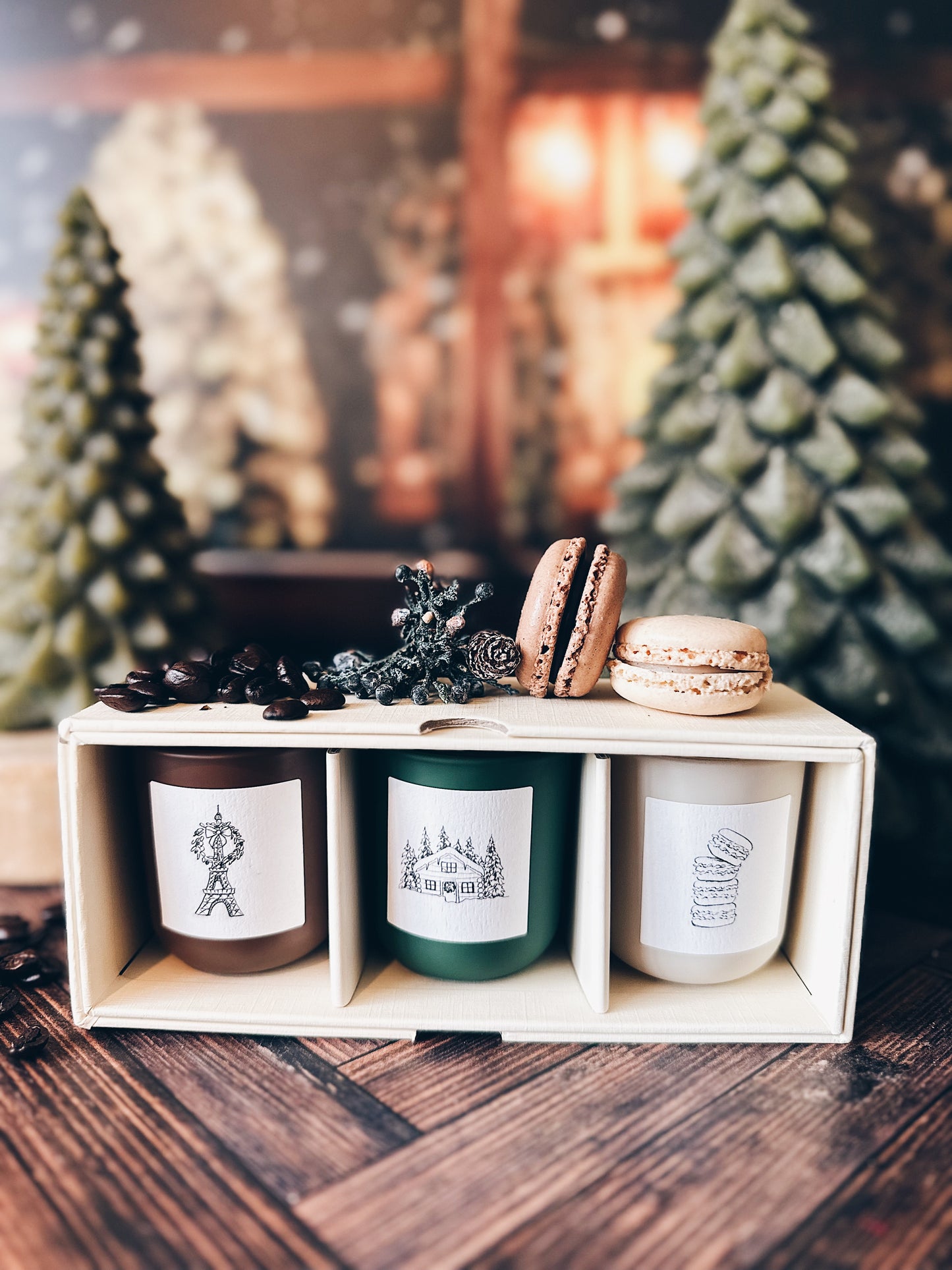 en mer | christmas trio | soy wax candle gift set