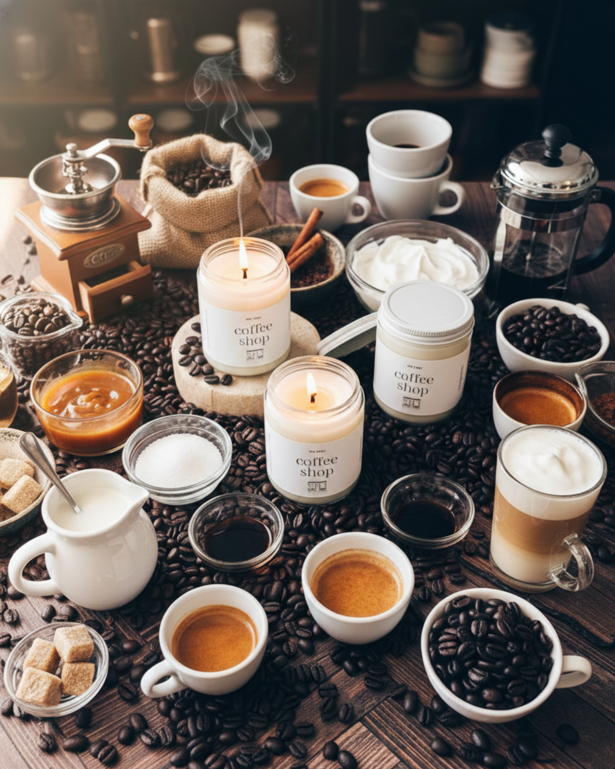 en mer | coffee shop | soy wax candle