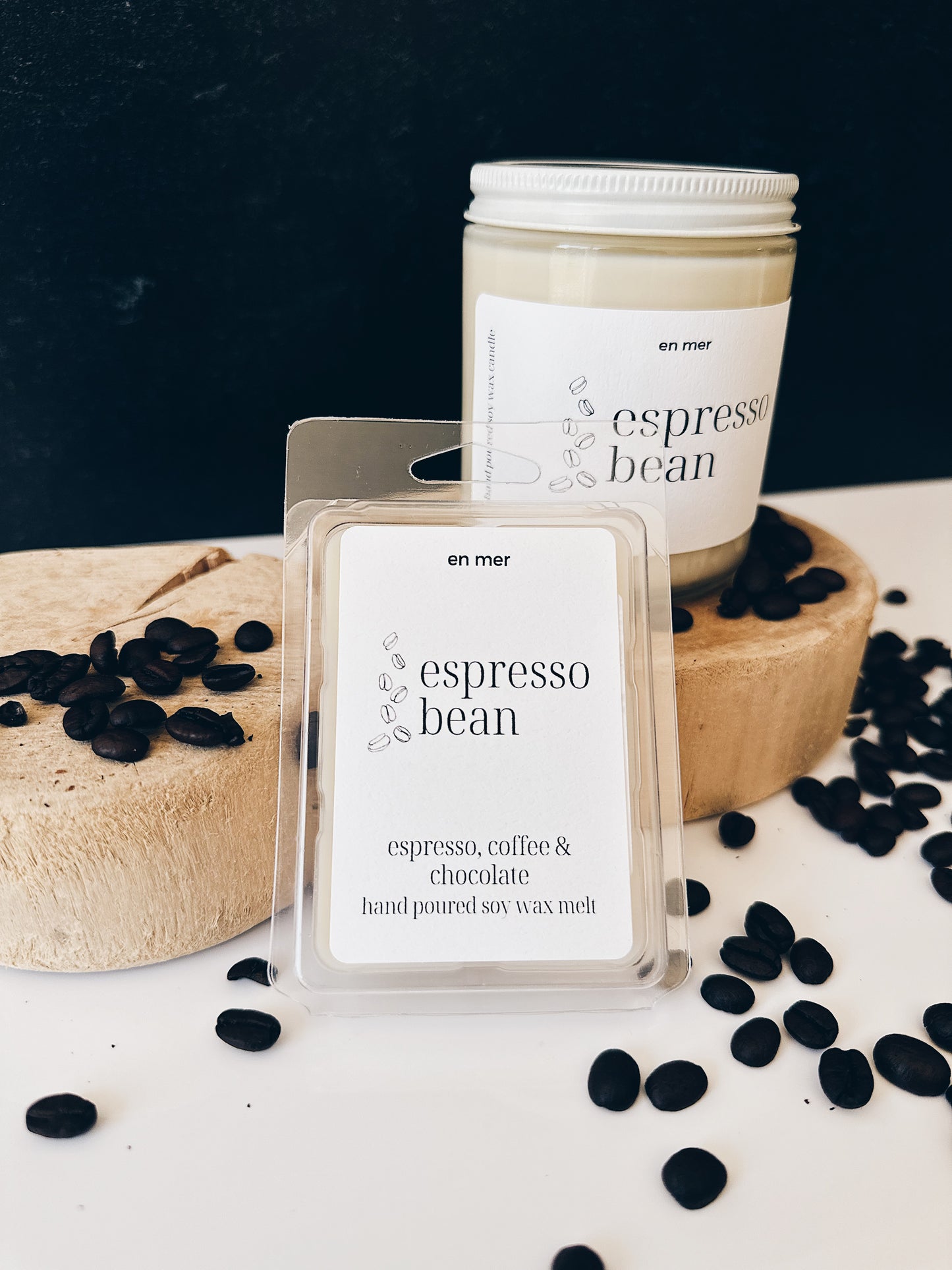 en mer | espresso bean | soy wax candle & melts