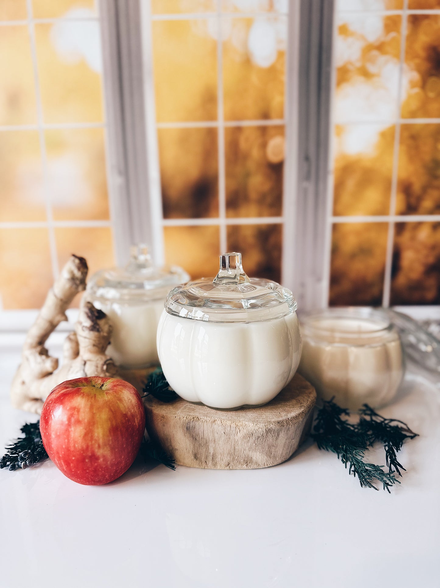 en mer LTD | enchanted forest | pumpkin jar soy wax candle