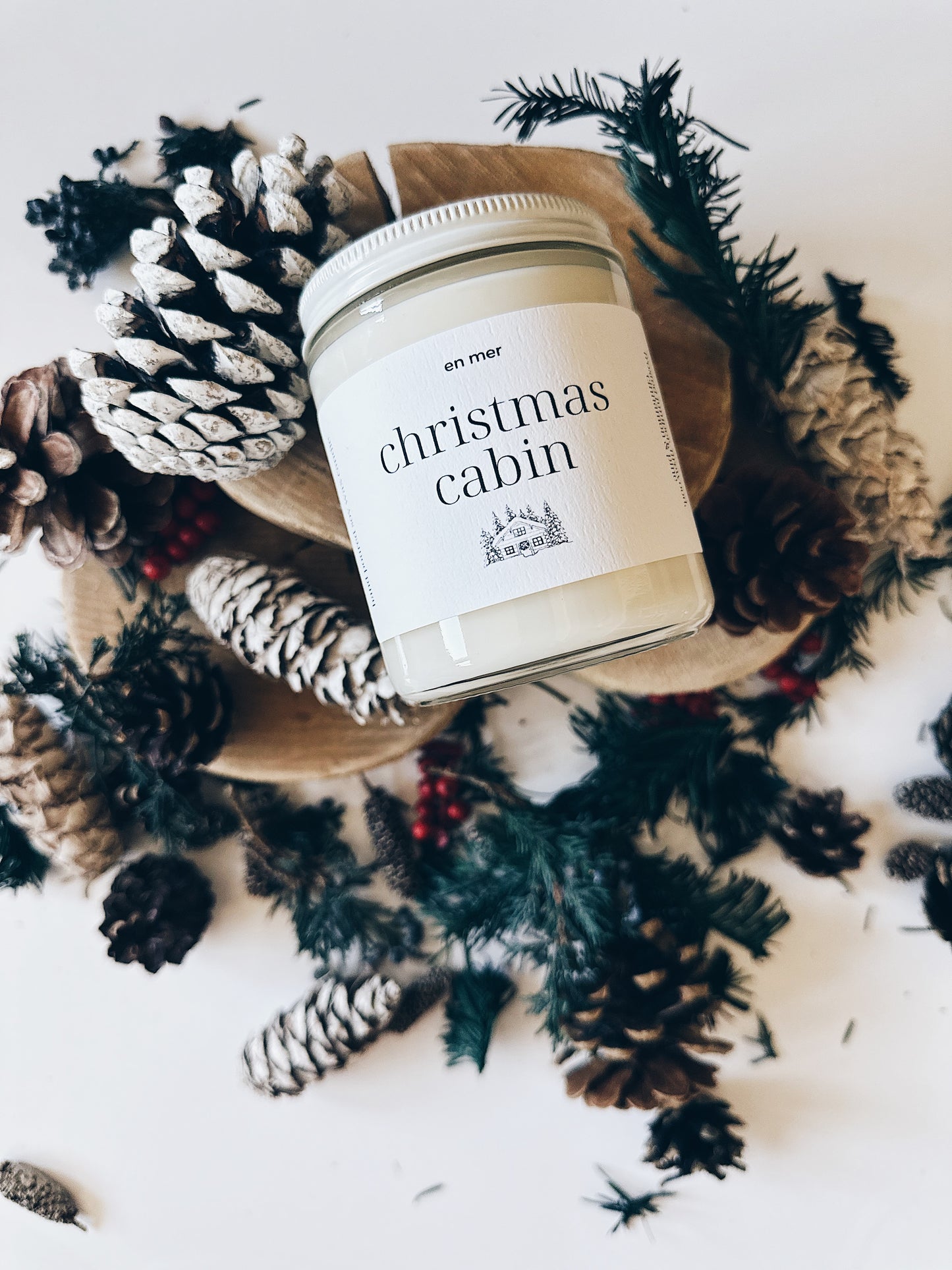en mer | christmas cabin | soy wax candle & melts