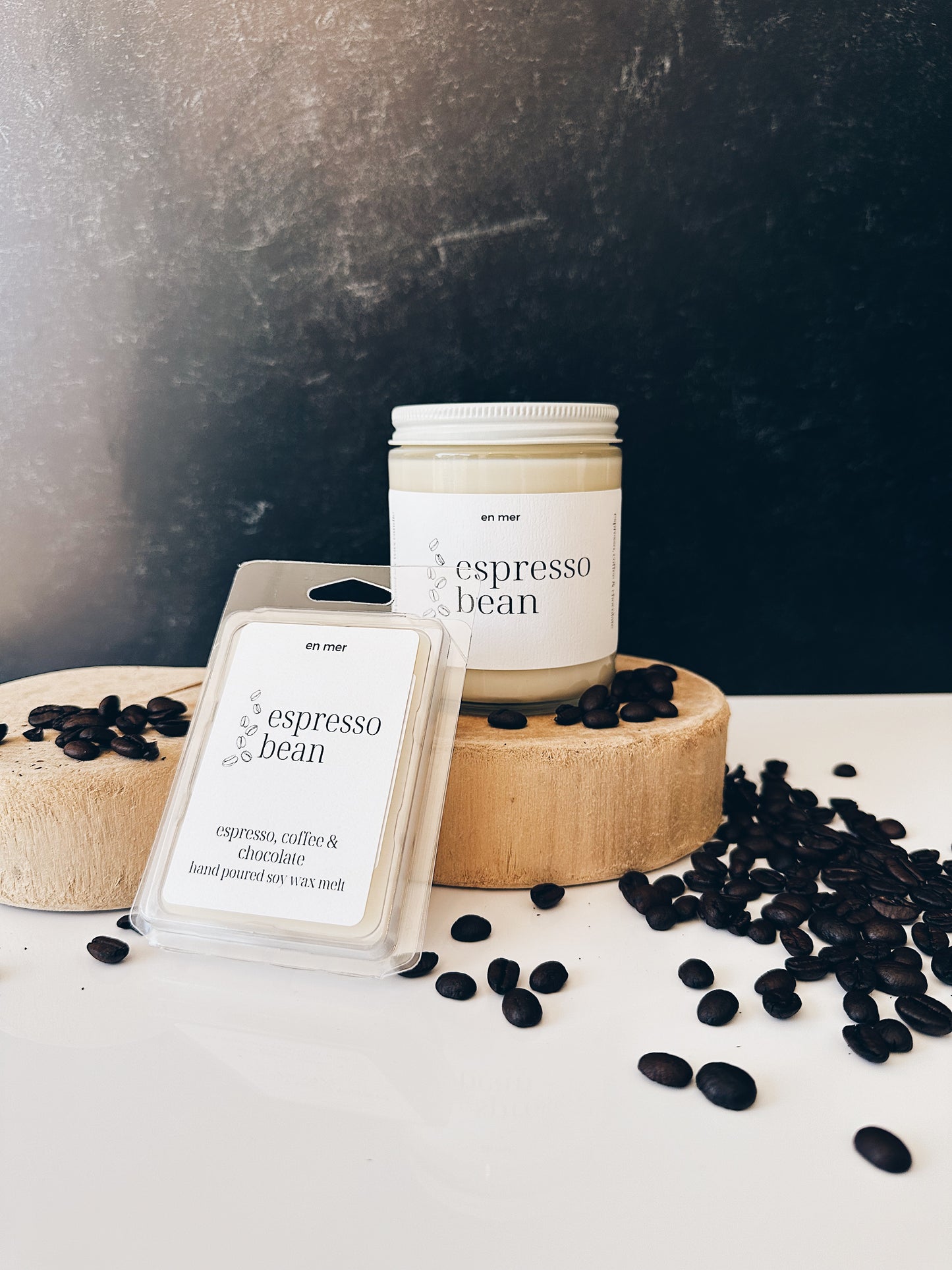 en mer | espresso bean | soy wax candle & melts