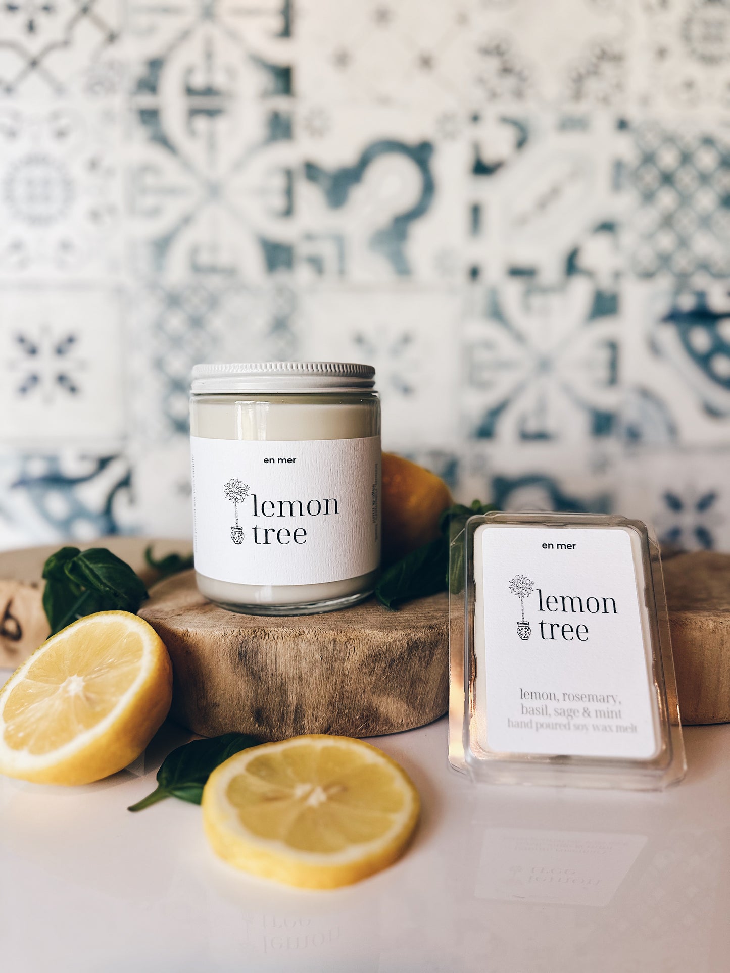 en mer | lemon tree | soy wax candle & melts