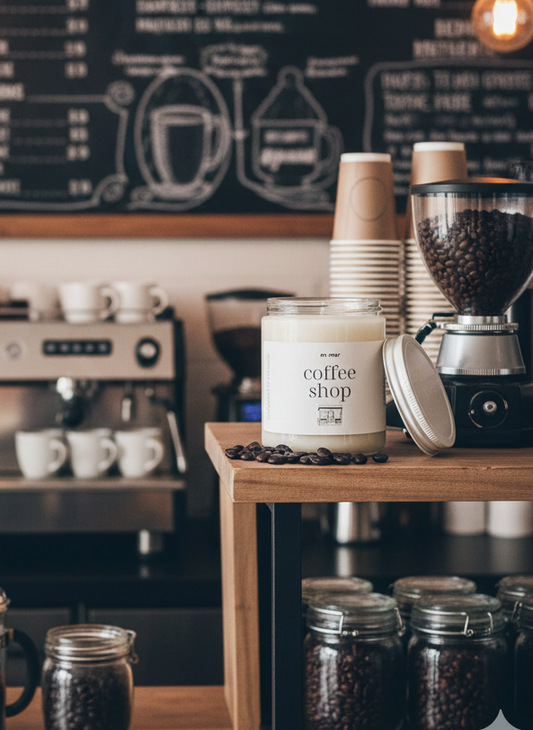 en mer | coffee shop | soy wax candle