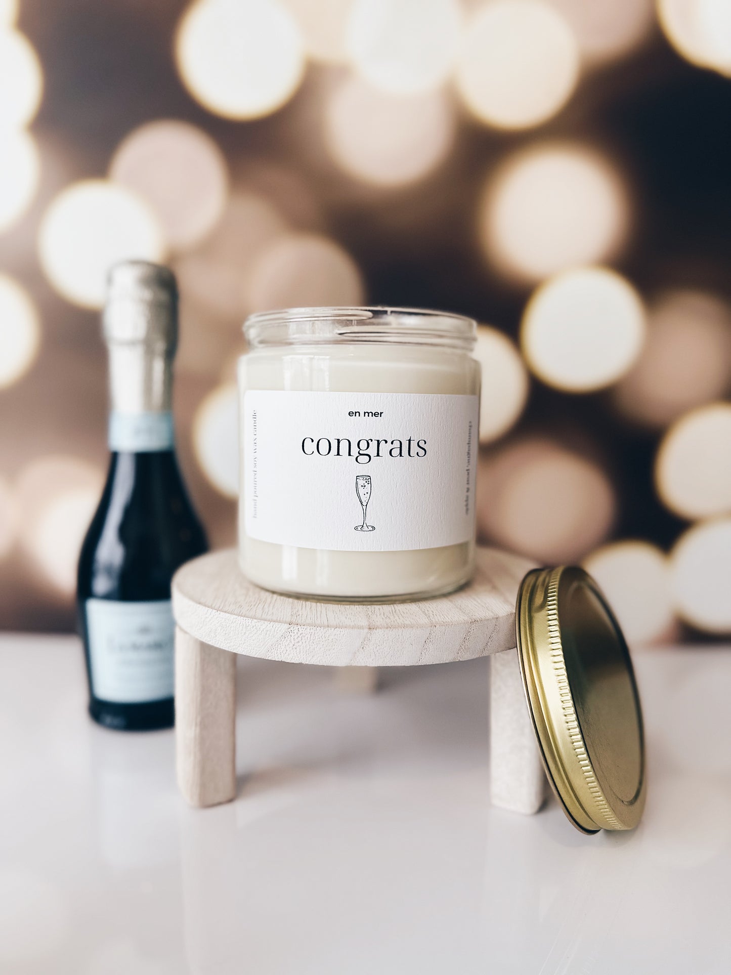 en mer | congrats | soy wax candle