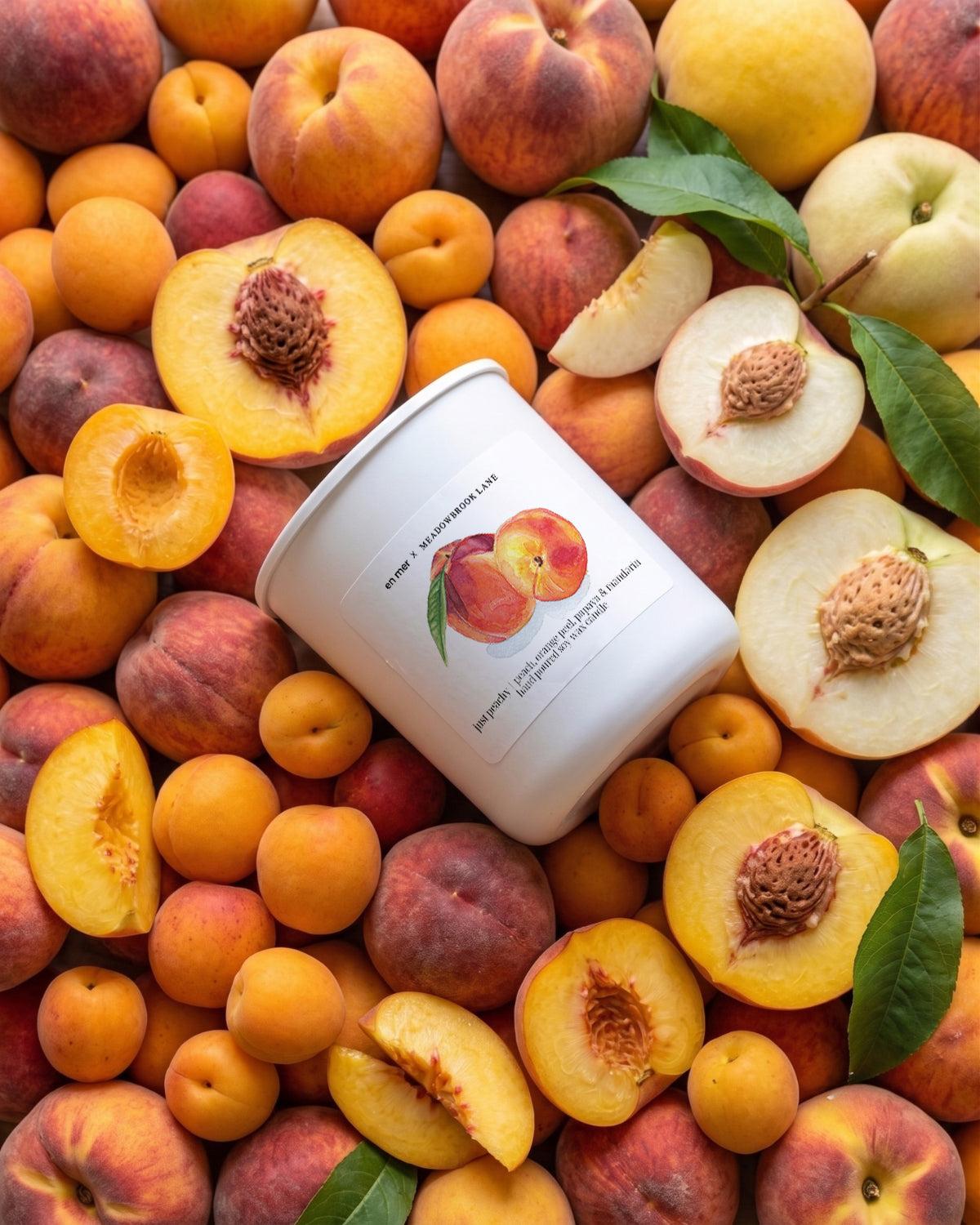 just peachy | soy wax candle by en mer x Meadowbrook Lane