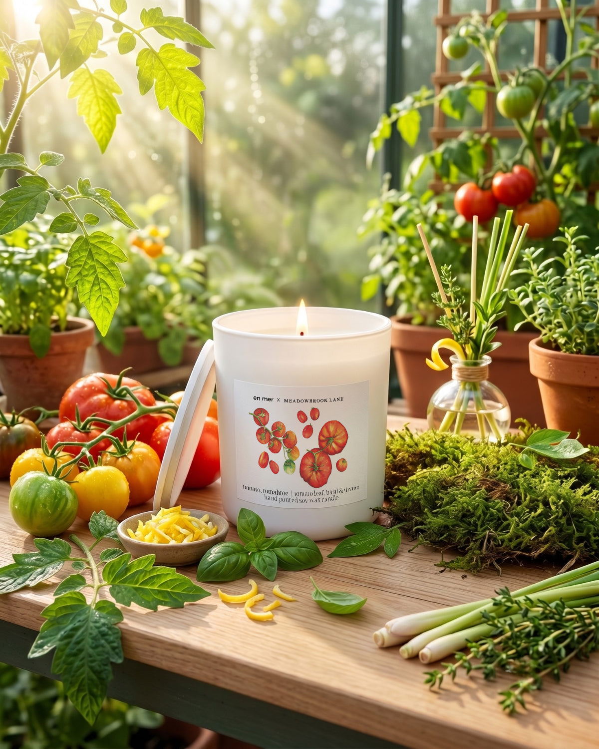 tomato, tomahtoe | soy wax candle by en mer x Meadowbrook Lane