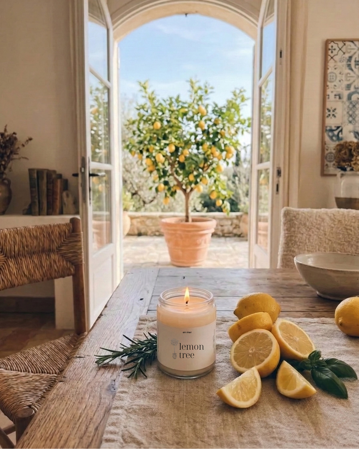 en mer | lemon tree | soy wax candle & melts