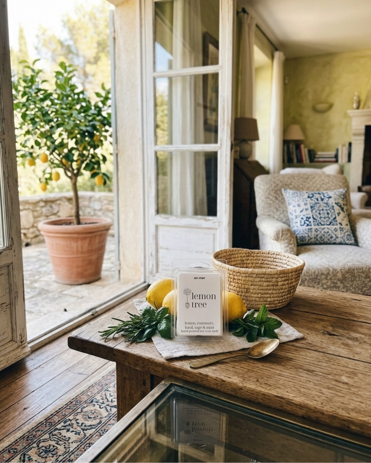 en mer | lemon tree | soy wax candle & melts