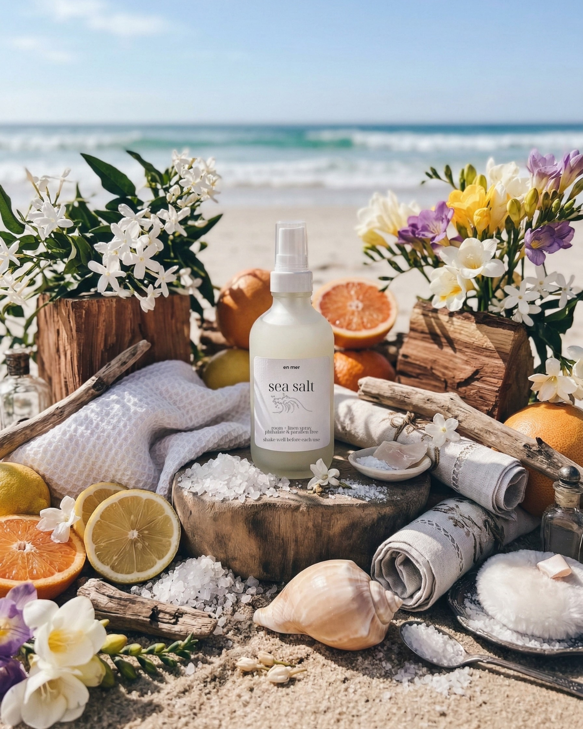 en mer | sea salt | room + linen spray