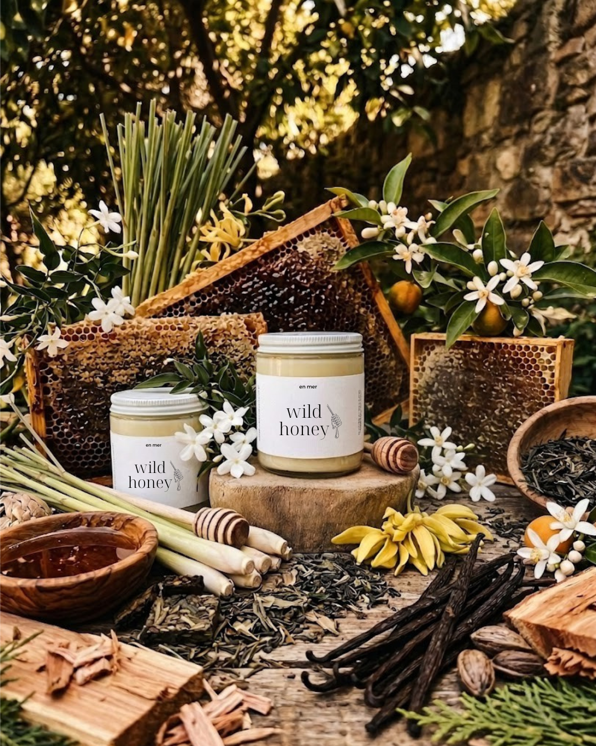 wild honey | soy wax candle by en mer