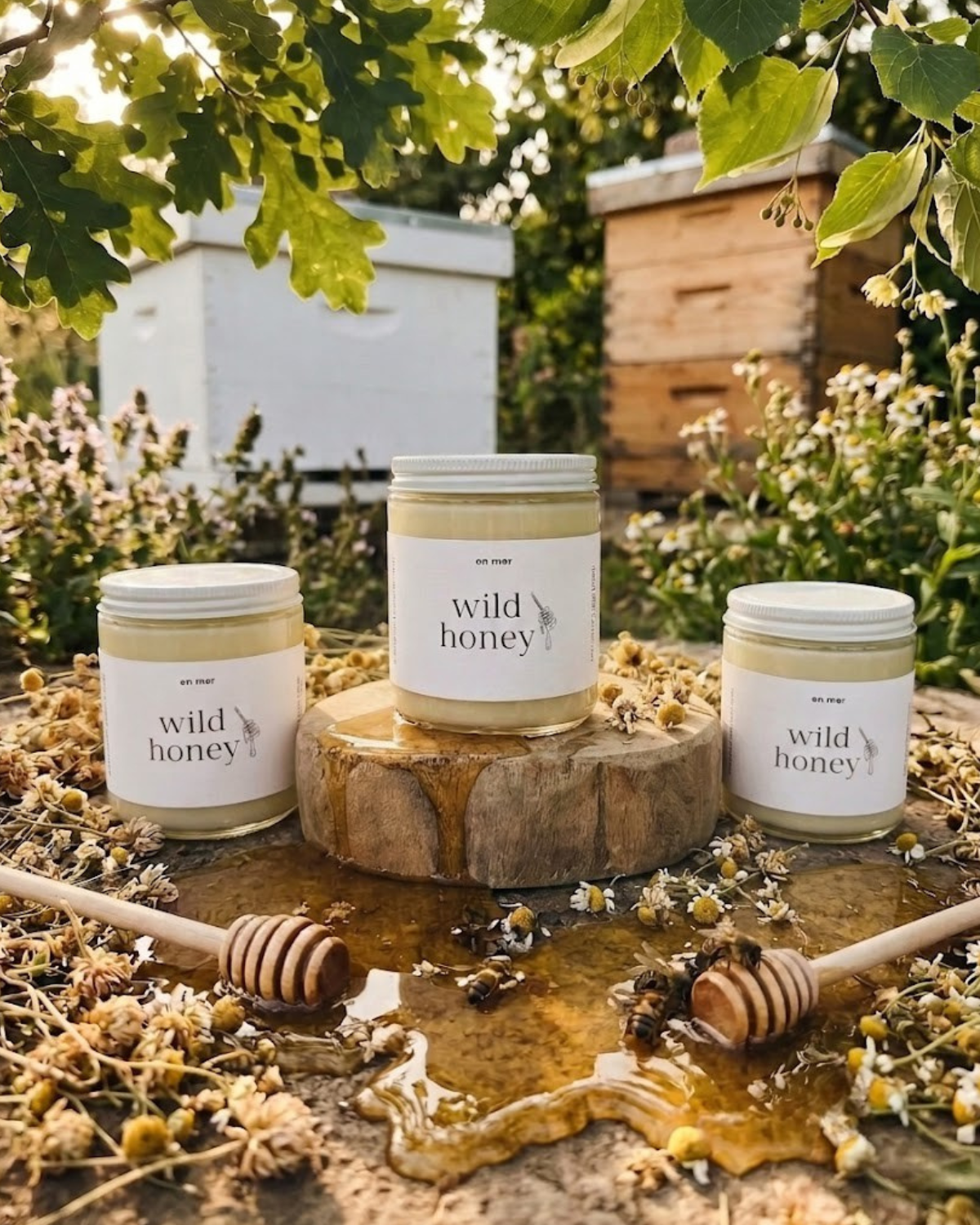 wild honey | soy wax candle by en mer