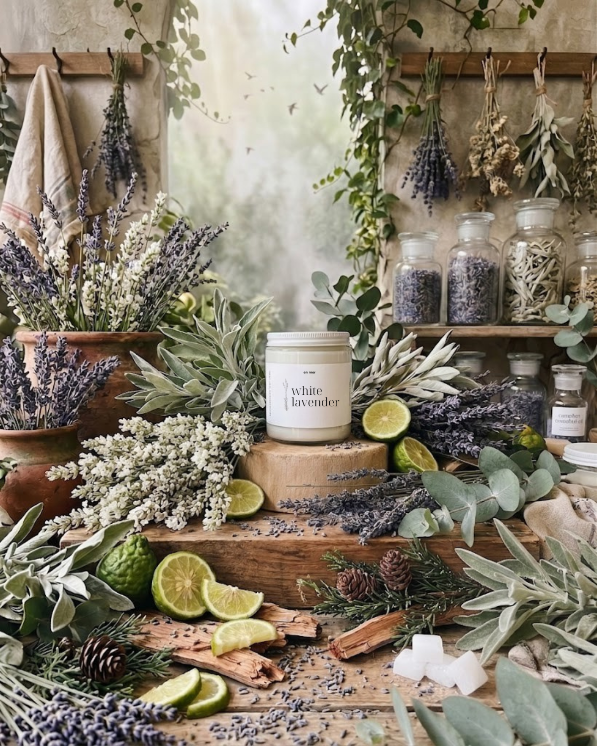 white lavender | soy wax candle by en mer