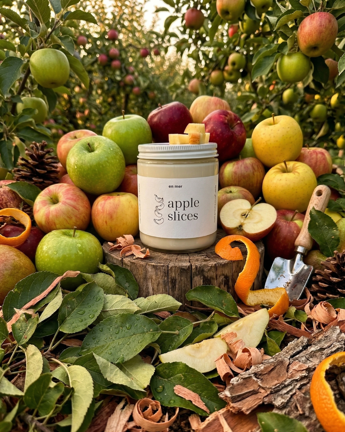 en mer | apple slices | soy wax candle & melts