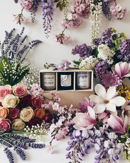 en mer | bouquet of candles | soy wax candle gift set