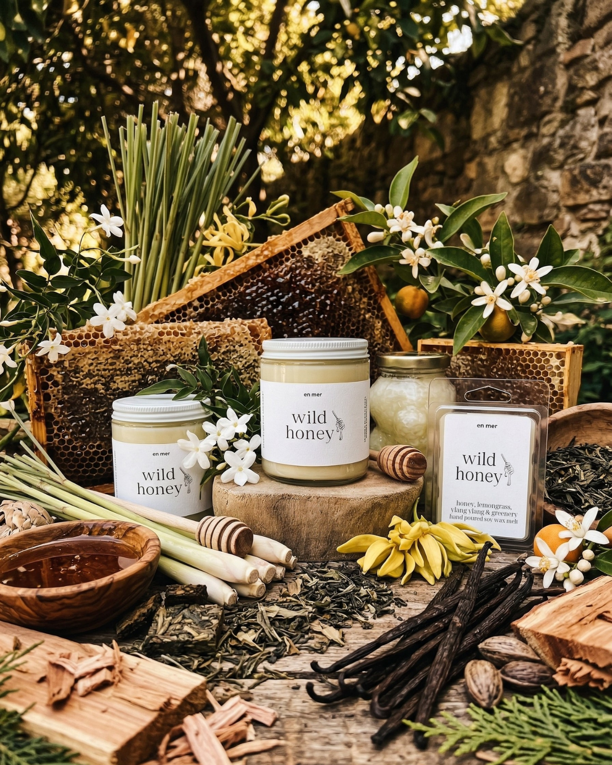 wild honey | soy wax candle & melts by en mer