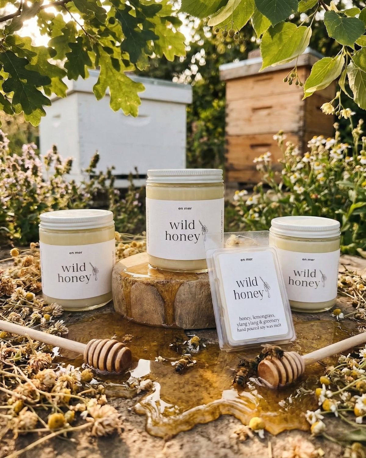 wild honey | soy wax candle & melts by en mer