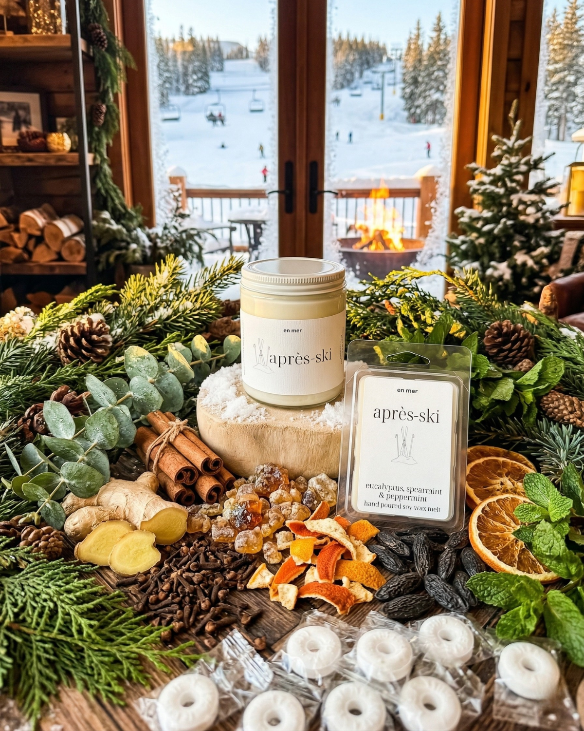 en mer | après-ski  | soy wax candle & melts