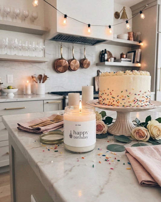 en mer | happy birthday | soy wax candle