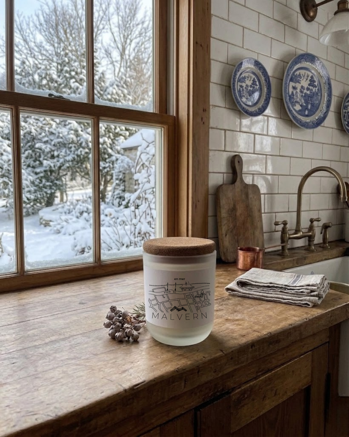 malvern | winter garden soy wax candle by en mer