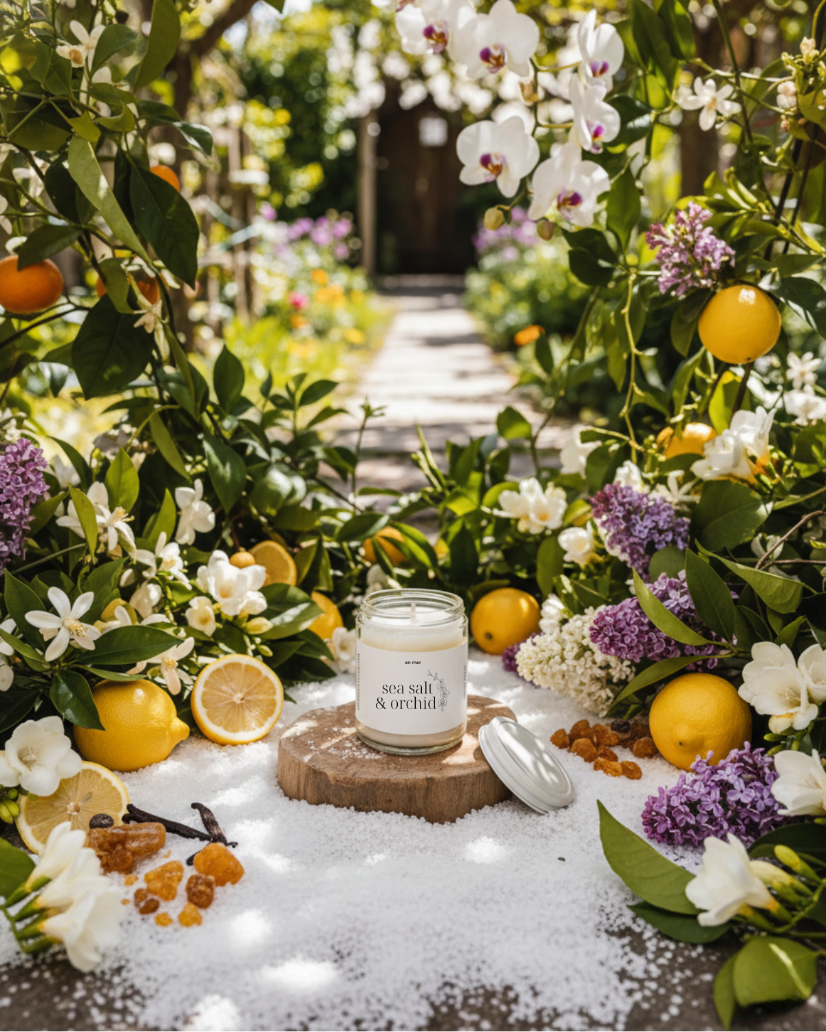en mer | sea salt & orchid | soy wax candle & melts