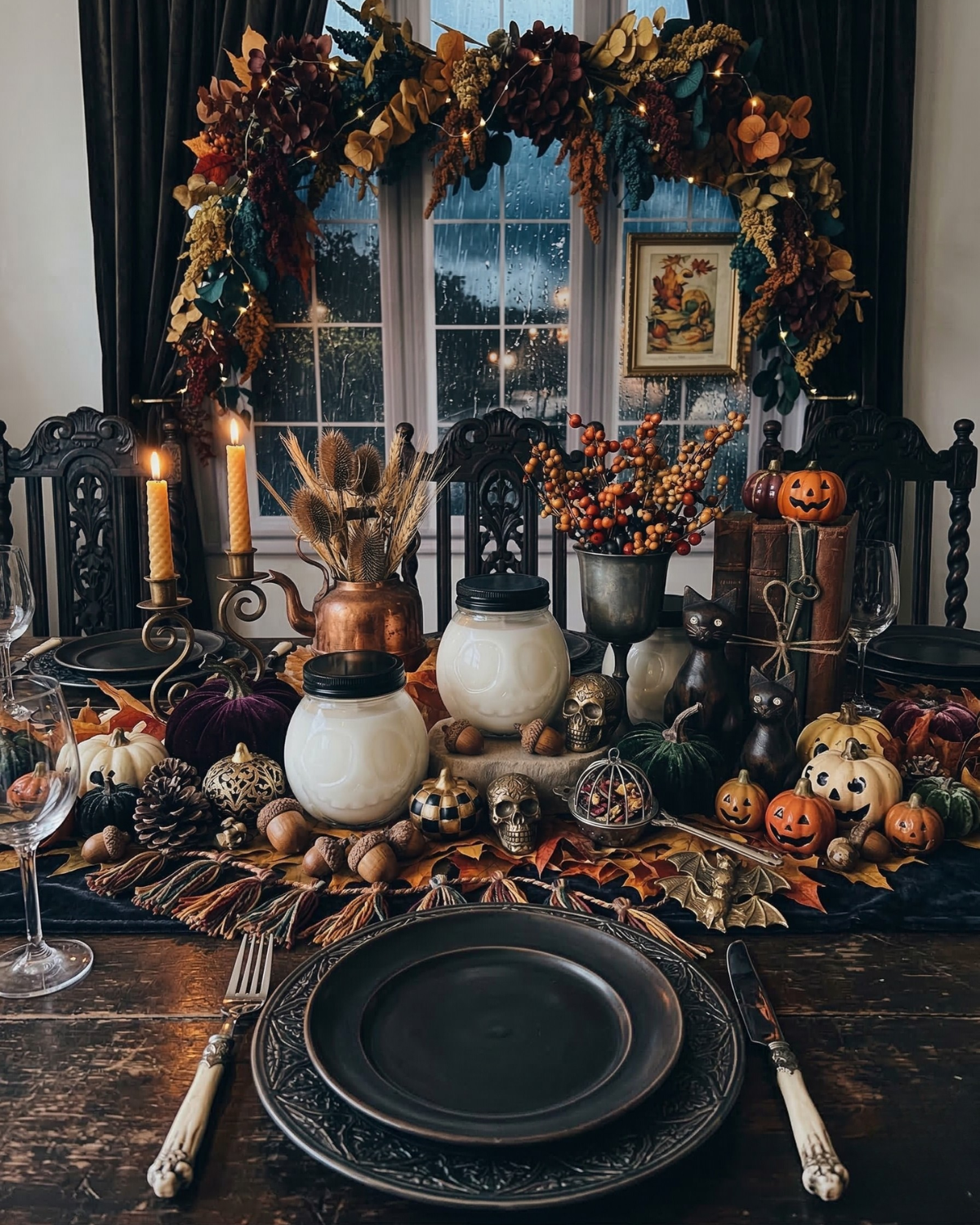 october rain | jack skeleton soy wax candle by en mer