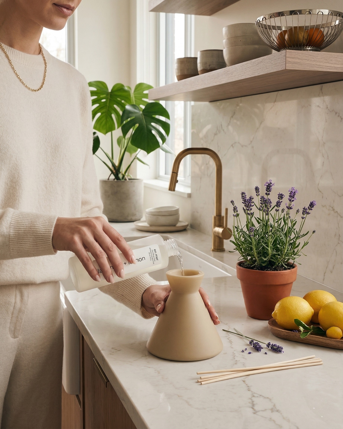 lavender + lemon | reed diffuser base by en mer