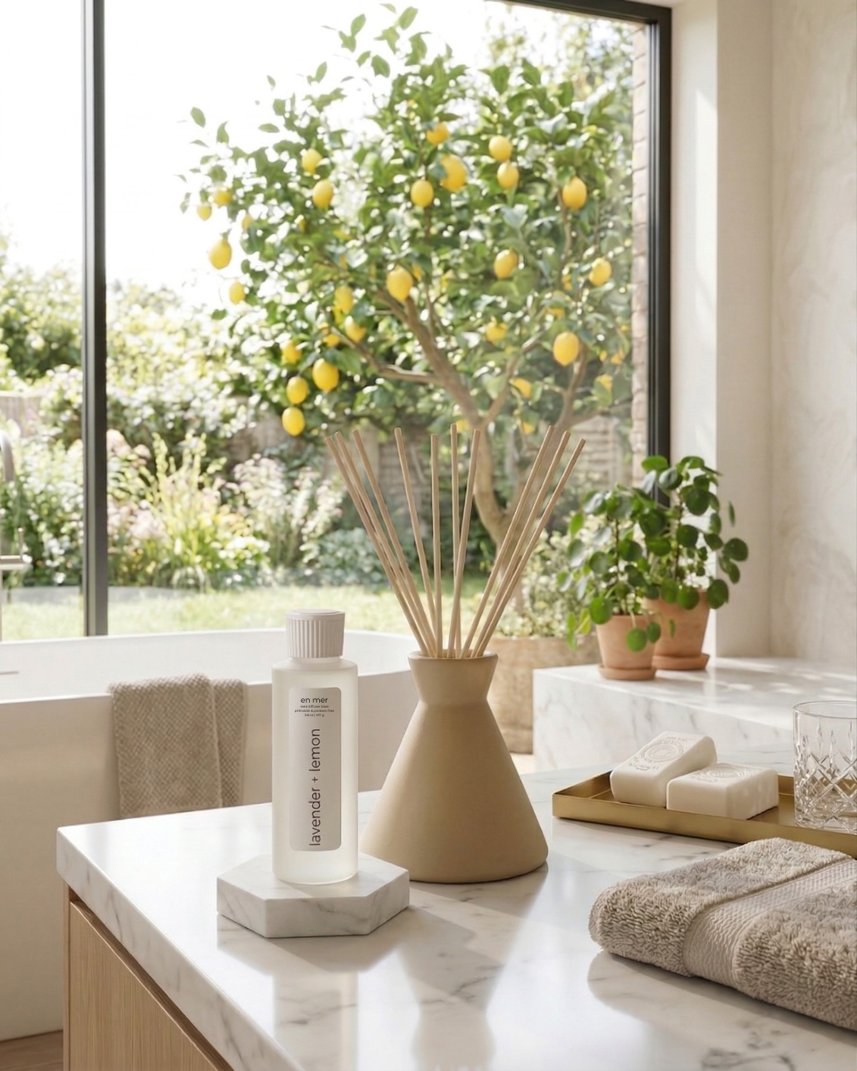lavender + lemon | reed diffuser base by en mer