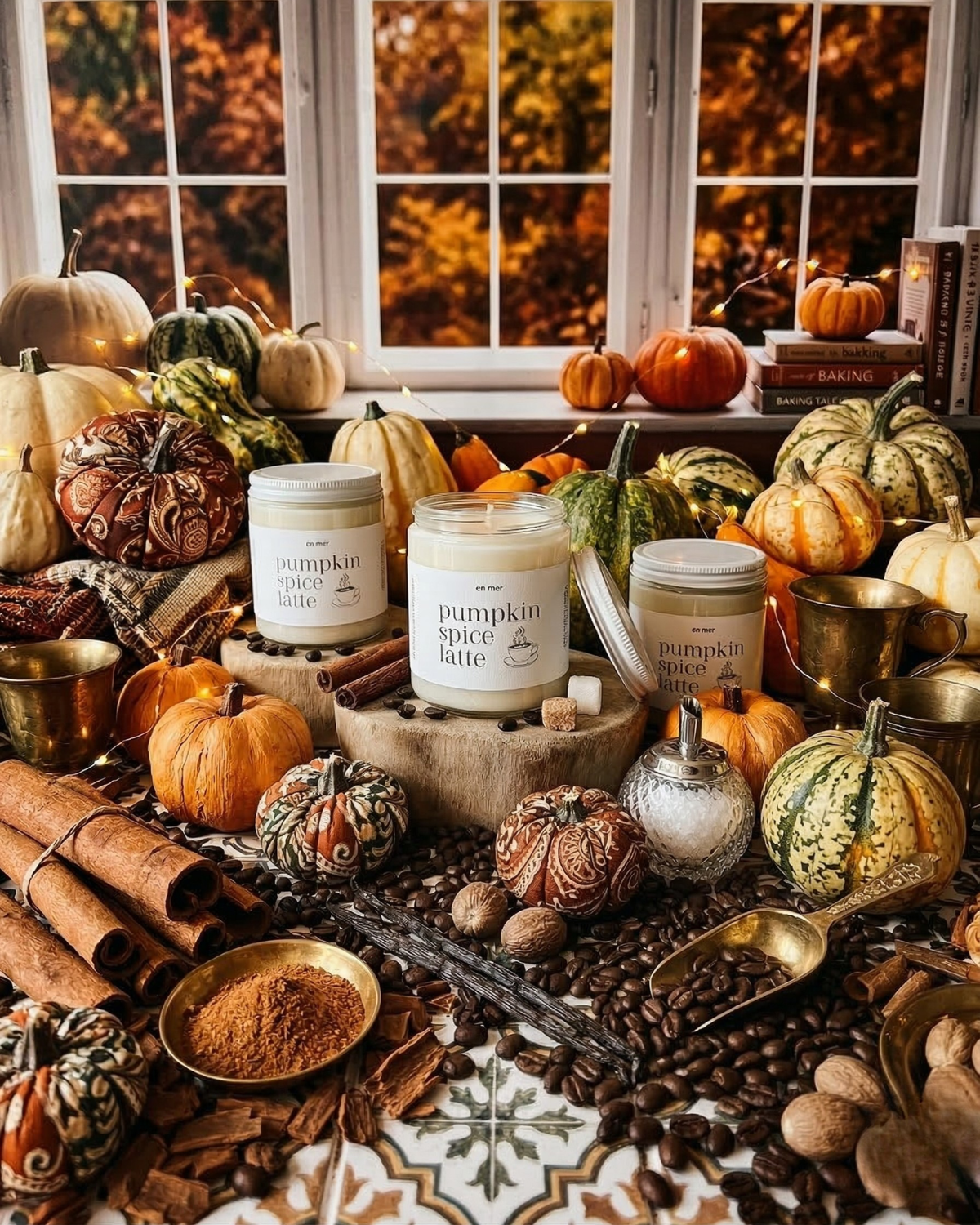 pumpkin spice latte | soy wax candle & melts by en mer