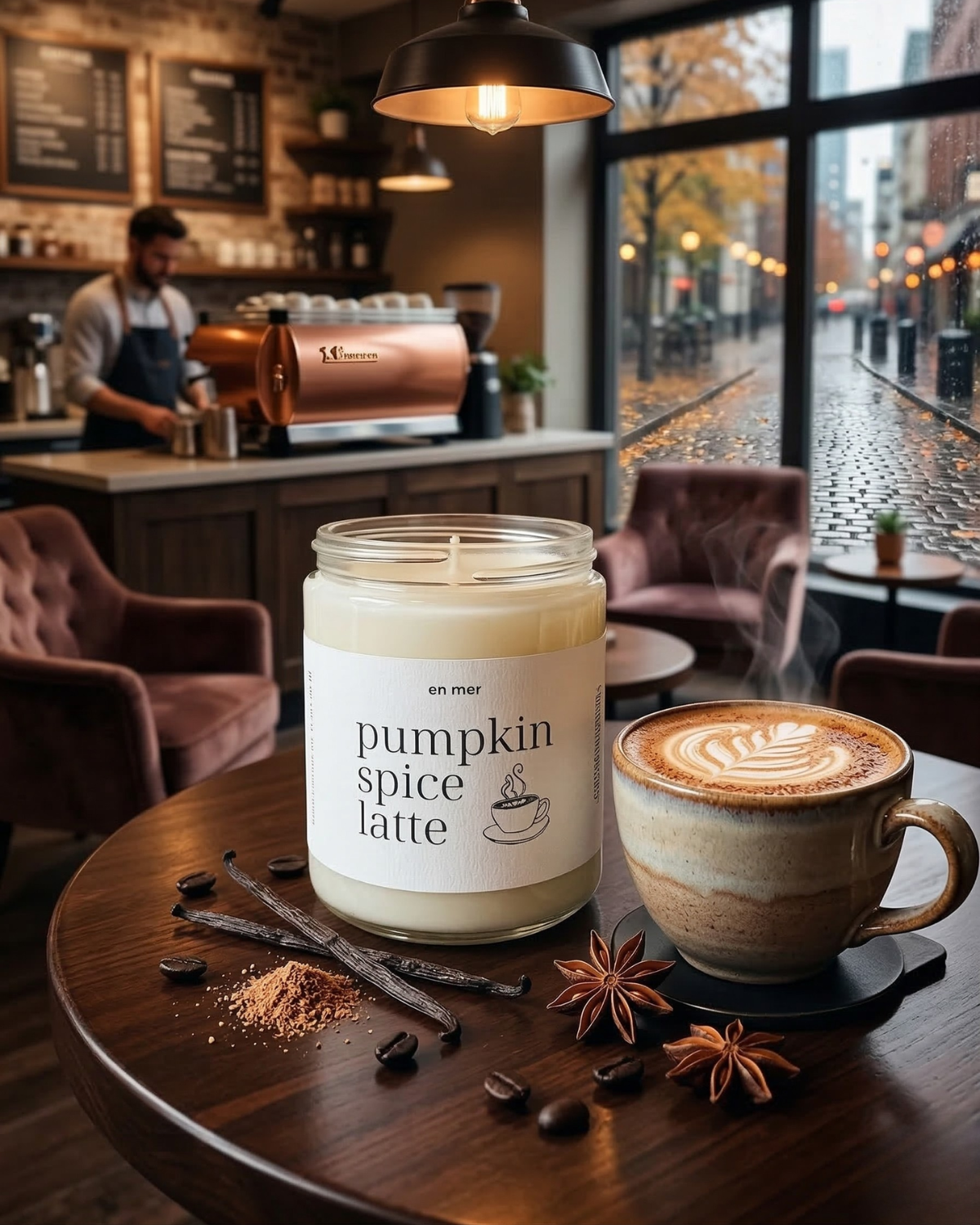 pumpkin spice latte | soy wax candle & melts by en mer