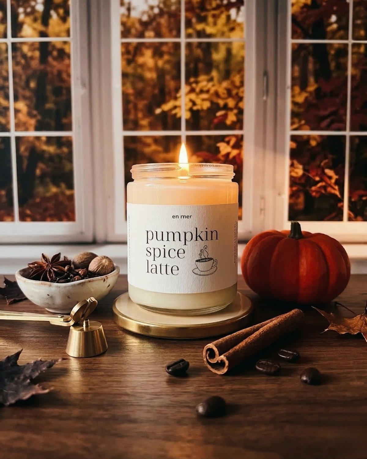 pumpkin spice latte | soy wax candle & melts by en mer