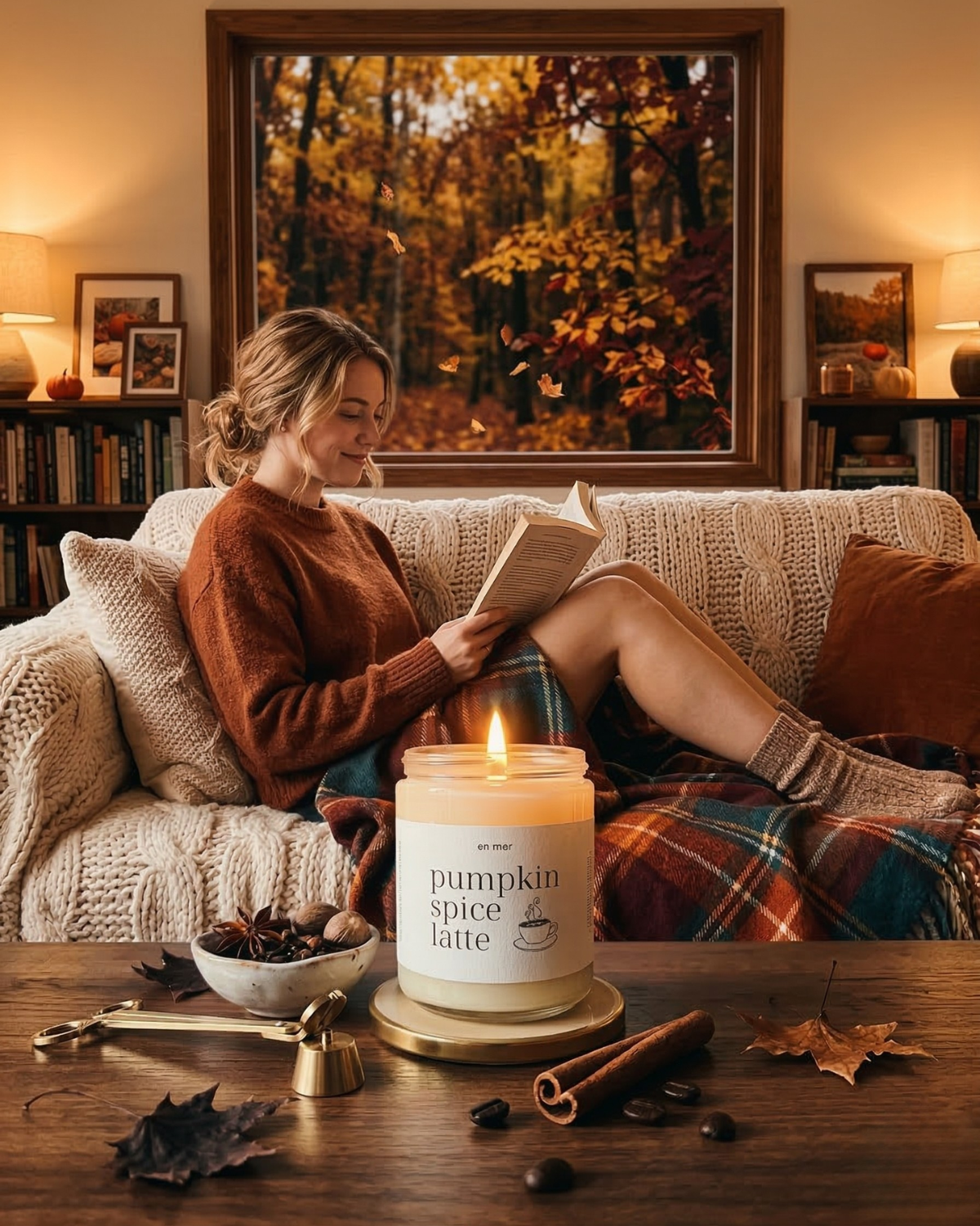 pumpkin spice latte | soy wax candle & melts by en mer