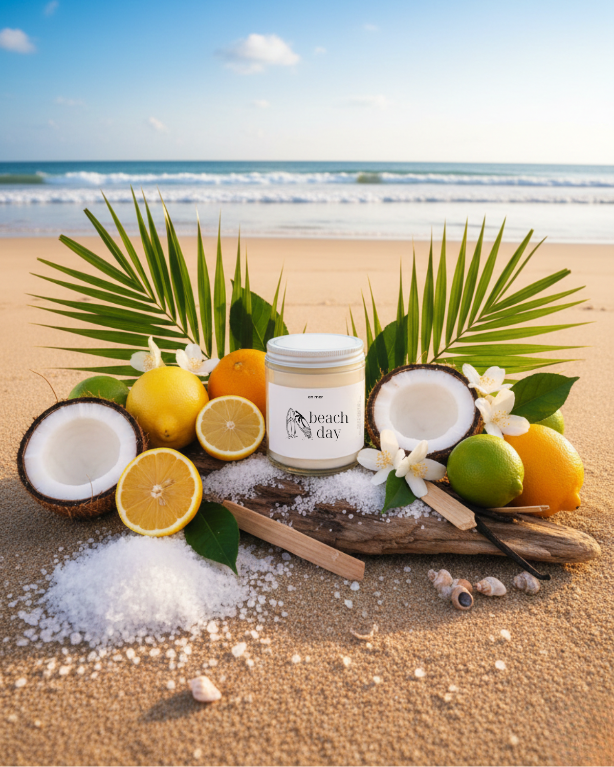 en mer | beach day | soy wax candle & melts